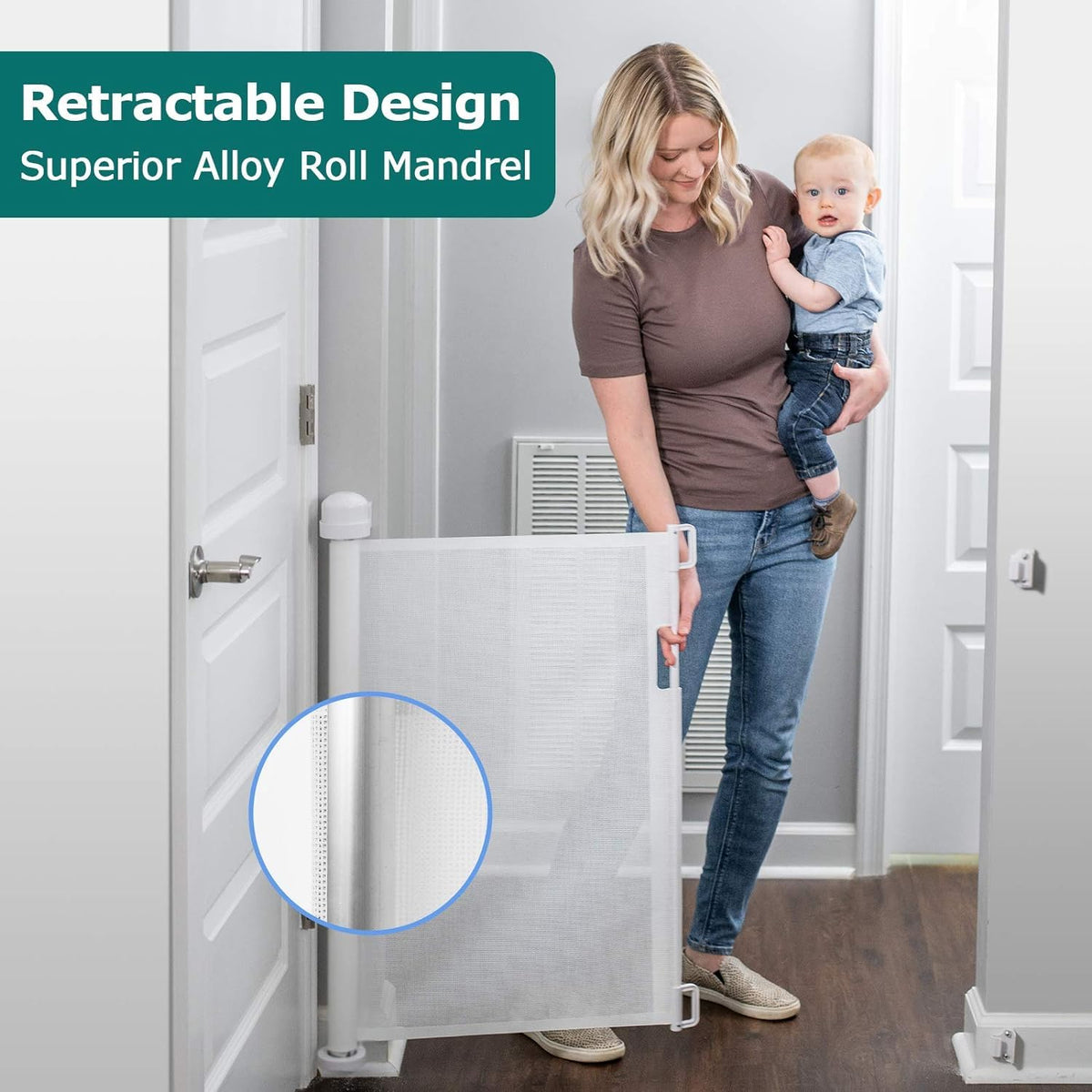 Baby Safety gate, Dog gate Barrier for Home Extends to 140cm Wide 86.5cm Tall, Staircase gate Baby Safety, Baby gate for Staircase, Barricade for Kids Safety - Black Colour