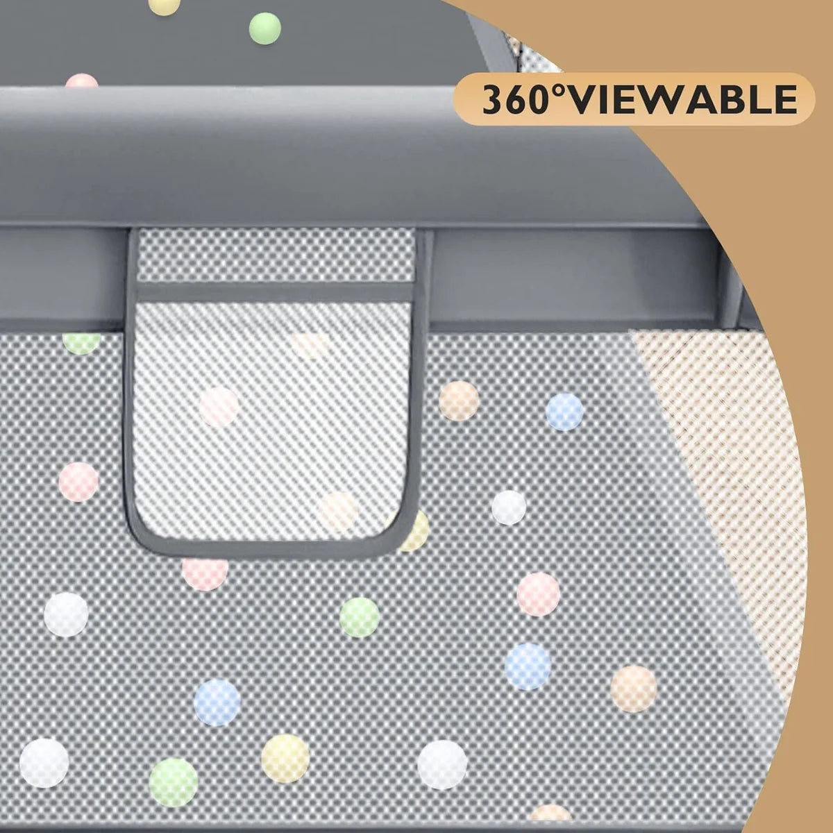 Baby Playpen 150x180cm Pit Balls Playpen for Baby up to 5 Years with Anti-Fall Rings, Safety Lock, Breathable Mesh, Kids Activity Center Play Pen