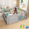 Baby Playpen 150x180cm Pit Balls Playpen for Baby up to 5 Years with Anti-Fall Rings, Safety Lock, Breathable Mesh, Kids Activity Center Play Pen