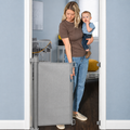Baby Safety gate, Dog gate Barrier for Home Extends to 140cm Wide 86.5cm Tall, Staircase gate Baby Safety, Baby gate for Staircase, Barricade for Kids Safety - Black Colour